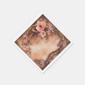 Boho Cowgirl Western Floral Wedding Napkins Serviette (Ecke)