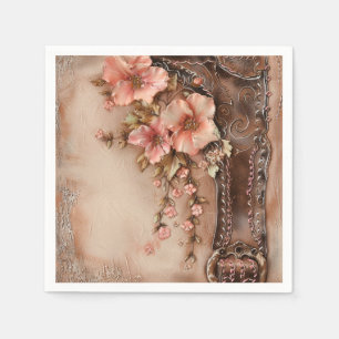 Boho Cowgirl Western Floral Wedding Napkins Serviette