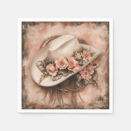 Boho Cowgirl Western Floral Wedding Napkins Serviette