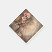 Boho Cowgirl Western Floral Wedding Napkins Serviette (Ecke)