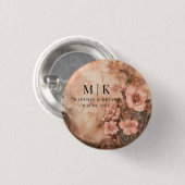 Boho Cowgirl Western Florals Wedding Button (Vorne & Hinten)