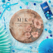 Boho Cowgirl Western Florals Wedding Pappteller (Party)