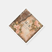 Boho Cowgirl Western Florals Wedkins Serviette (Ecke)