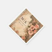 Boho Cowgirl Western Florals Wedkins Serviette (Ecke)