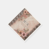 Boho Cowgirl Western Florals Wedkins Serviette (Ecke)