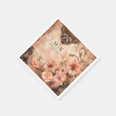 Boho Cowgirl Western Florals Wedkins Serviette (Ecke)