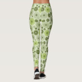 Boho Cozy Dekorative Ethnische Pastell Blumen Naht Leggings (Rückseite)