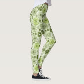 Boho Cozy Dekorative Ethnische Pastell Blumen Naht Leggings (Rechts)