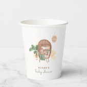 Boho Cozy Teddy Bear Sleep Baby Dusche Pappbecher (Rückseite)