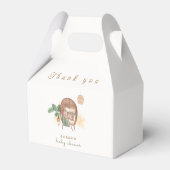 Boho Cozy Teddy Bear Sleep Baby Dusche Vielen Dank Geschenkschachtel (Rückseite)