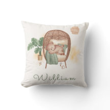 Boho Cozy Teddy Bear Sleep Monogram Kinderzimmer