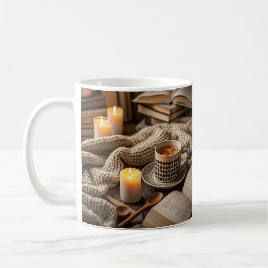 Boho Cozy Warm Kerzenlicht Kaffeetasse (Links)