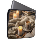 Boho Cozy Warm Kerzenlicht Laptopschutzhülle (Vorne Rechts)
