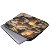 Boho Cozy Warm Kerzenlicht Laptopschutzhülle (Vorne Knopf)