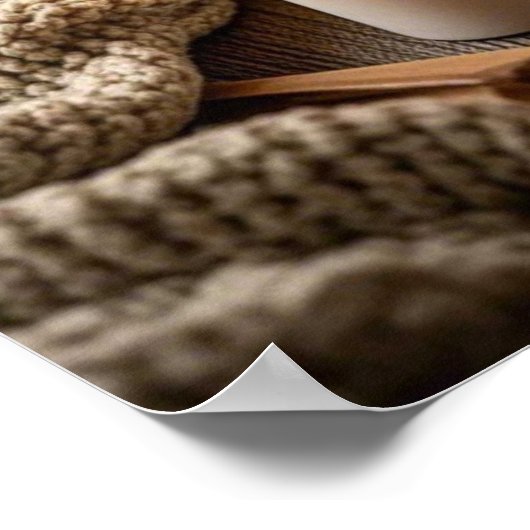 Boho Cozy Warm Kerzenlicht Poster (Ecke)