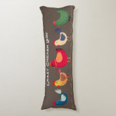 Boho Crazy Chicken Lady Bronze Brown farbenfroh Seitenschläferkissen (Vorderseite Vertikal)