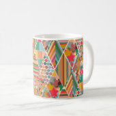 Boho Crazy Quilt Coffee Tasse (VorderseiteRechts)