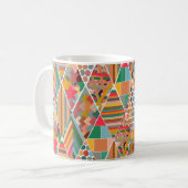 Boho Crazy Quilt Coffee Tasse (Vorderseite Links)