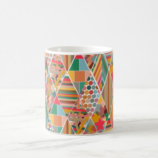 Boho Crazy Quilt Coffee Tasse (Mittel)