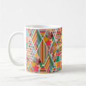 Boho Crazy Quilt Coffee Tasse (Links)