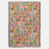 Boho Crazy Quilt Decke (Vorderseite Vertikal)