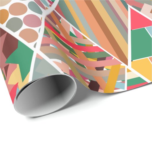 Boho Crazy Quilt Geschenkpapier (Rolleneckpunkt)