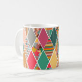 Boho Crazy Quilt Kaffeetasse (Vorderseite Links)