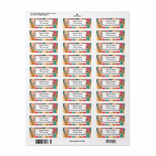 Boho Crazy Quilt Label (Vorne)