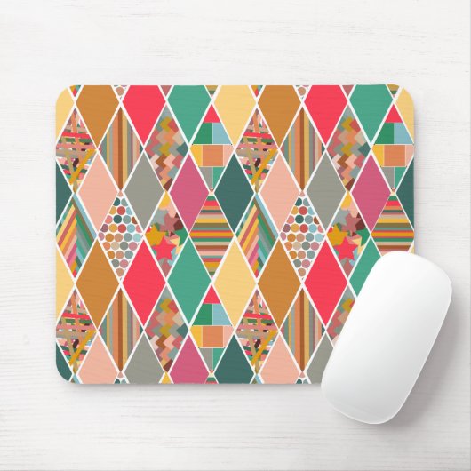 Boho Crazy Quilt Mousepad (Mit Mouse)