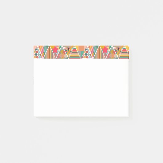 Boho Crazy Quilt Post-it Klebezettel (Vorderseite)