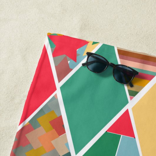 Boho Crazy Quilt Strandtuch (Beispiel)