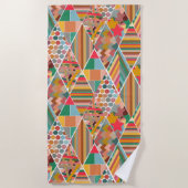 Boho Crazy Quilt Strandtuch (Vorderseite)