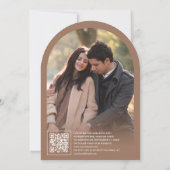 Boho Cream Beige Wildblume Butterfly Arch Wedding Einladung (Rückseite)