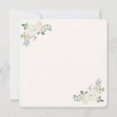 Boho Cream Blumen Hochzeitsbogen Save the Date (Rückseite)