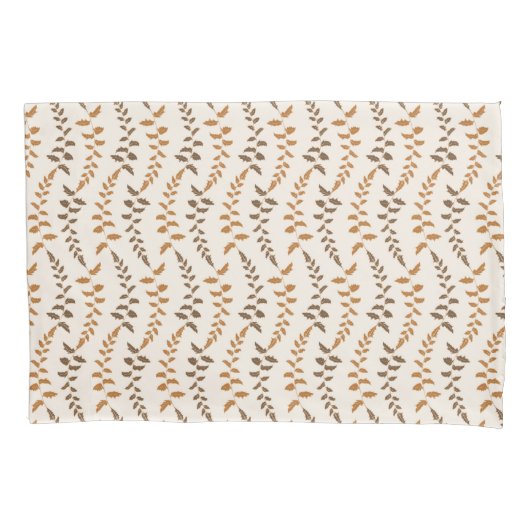 Boho Cream Fern Strings - nahtloses Muster. Kissenbezug (Vorderseite)