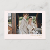 Boho Cream Neutral Wedding RSVP Qr Code Begleitkarte (Rückseite)