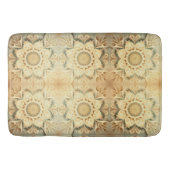 Boho Cream Swirl Herz Design Badematte (Vorderseite)