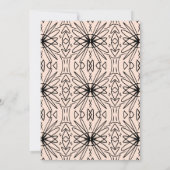 Boho Cream und Black Tribal Patyed Einladung (Rückseite)