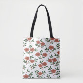 Boho-Crem-Blumenmuster Tasche (Vorderseite)