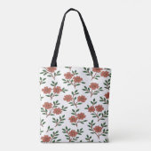 Boho-Crem-Blumenmuster Tasche (Rückseite)
