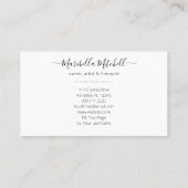 Boho Crescent Moon Crystals Pink Roses Foto Visitenkarte (Rückseite)