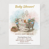 Boho Crib Dream Catcher Baby Shower Invitation Postkarte (Vorderseite)