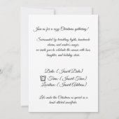 Boho Crochet Snowflake Weihnachtsschmuck Einladung (Rückseite)