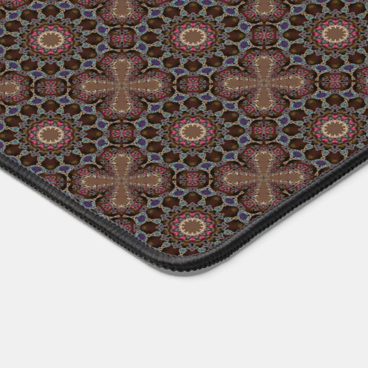 Boho Cross Batik Bio Muster Schreibtischunterlage (Ecke)