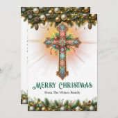 Boho Cross mit aufwändigen Mustern Weihnachten (Vorne/Hinten)