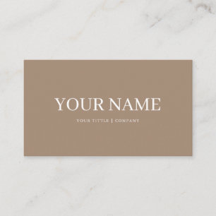 Boho Custom Brown Simple Business Card Visitenkarte
