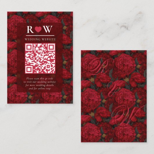 Boho Custom Carnation Fantasy Beach Wedding Begleitkarte (Vorne/Hinten)