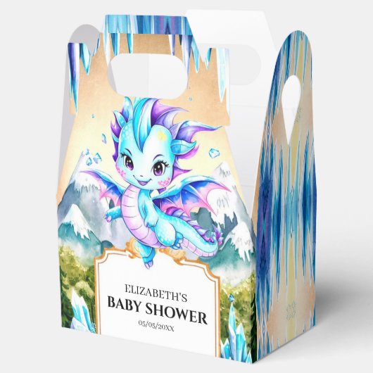 Boho Custom Dragon Baby Shower Geschenkschachtel (Geöffnet)
