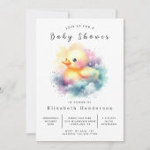 Boho Custom Duck Baby Shower Einladung (Vorderseite)