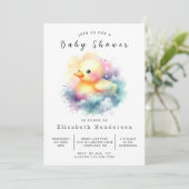 Boho Custom Duck Baby Shower Einladung (Stehend Vorderseite)